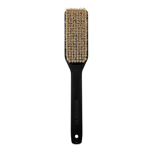 Oso Supply Co Premium Bouldering Brush – Durable Ergonomic Rock Climbing Hold Cleaner with Natural Boar’s Hair Bristles for Indoor & Outdoor Climbing Use (Black & Green) - color: Black & Green