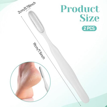2Pcs Mini Foot File Precision Callus Remover Foot Files Callus Remover Scrubber Smooth Feet Heel Scraper for Between Toes Hard Skin Pedicures Hands in Shower Cracked Feet(White) - color: White