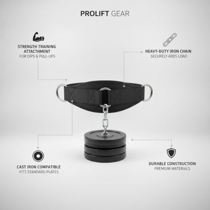 Strength Athletes Weighted Dip Belt with Iron Chain for Pull Ups and Dips, Heavy Duty Training Gear