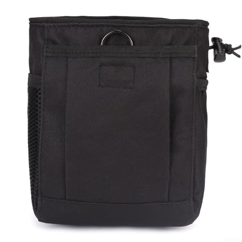 Outdoor Tool Belt, 600D Nylon Waist Pouch with Drawstring, Multi-Pocket Storage for Climbing Chalk, Hunting Gear, and Camping Tools(Black) - color: Black