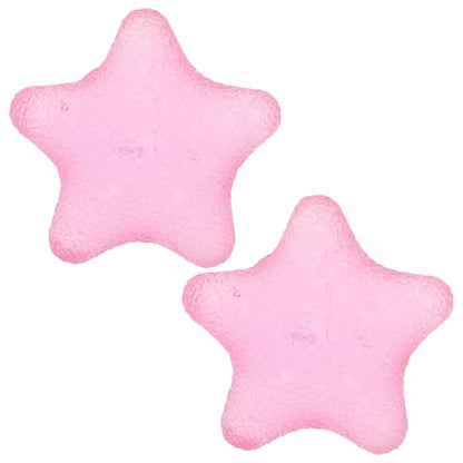 2pcs Hand Grip Exercise Ball - Finger Exerciser Star - Hand Grip Squeeze Star for Strength, Stress & Recovery, Muscle Training, Sports Rock Climbing Pink - color: Pink
