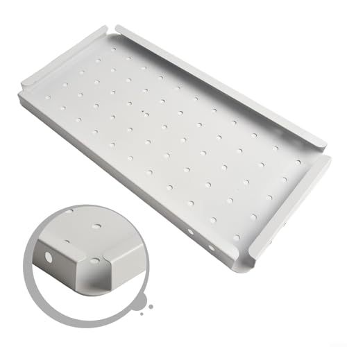 Storage Pegboard Wall Mount Organizer Kit For Home Office Craft Room, Metal Hanging Board With Hooks For Tools Supplies Ornaments Display, No Drilling Installation(A)