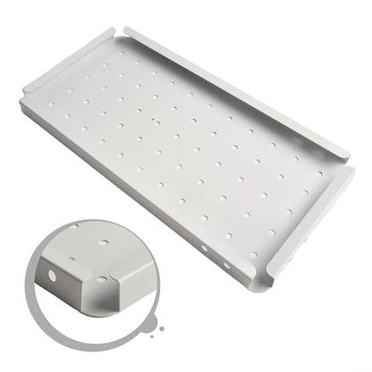 Storage Pegboard Wall Mount Organizer Kit For Home Office Craft Room, Metal Hanging Board With Hooks For Tools Supplies Ornaments Display, No Drilling Installation(A)