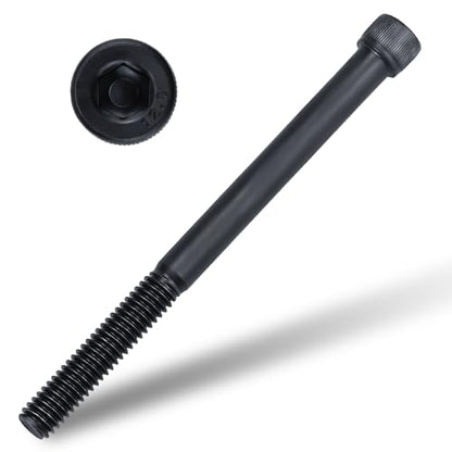 3/8-16 x 5 Socket Head Cap Screws Bolts, 12.9 Grade Alloy Steel, Black Oxide Finish, Allen Hex Drive, Partial Thread, 6 PCS - size: 3/8-16 x 5"