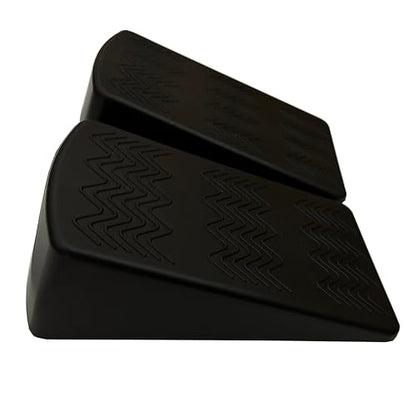 qibylift Slant Board for Squats, Yoga Wedge Block Pairs, Black Calf Stretcher Exercise Ramps for Weightlifting Pilates Home Gym Fitness