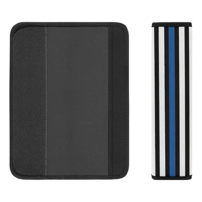 2PCS American Thin Blue Line Flag Car Seat Straps Shoulder Pads Universal Soft and Comfortable Seat Belt Covers Cushion for Child, All Vehicles, Shock Absorption - color: Pattern 1222