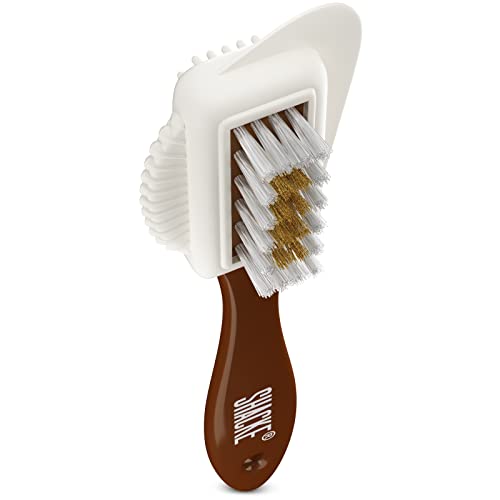 Suede Brush & Nubuck Cleaner – 4-Way Suede Cleaning Brush for Shoes | Suede Shoe Brush & Suede Cleaner — Rubber Bristles, Welts, Nylon/Brass Lift Dirt from Shoes, Boots, Bags & Purses - size: 1 - Original Suede Brush
