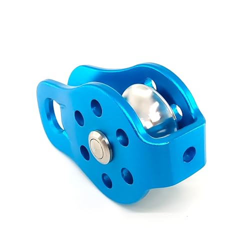 2pcs Fixed Plate 26KN Micro Climbing Pulley, Hitch Pulley Climbing Bearing Pulley, Traction Pulley, Hauling Pulley for Rock Climbing, Zipline Sports, Transport Etc.(Blue, Pack of 2) - color: Blue(Pack of 2)