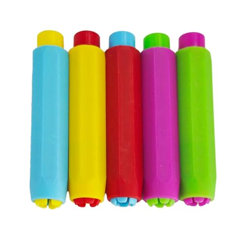 Plastic Chalk Holders Set, Adjustable Chalk Covers for Teachers, Students, Office Use, Blackboard and Drawing Board(Colorful)