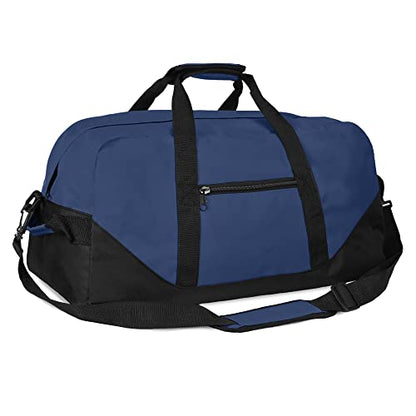21" Large Duffle Bag with Adjustable Strap - color: Navy Blue