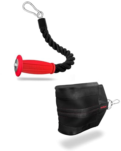 THEFITGUY Precision Cable Duo - Ergonomic Single Tricep Rope & Squat Knee Attachment for Targeted Lower & Upper Body Training