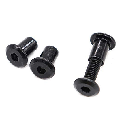 10-Pack Hex Socket Cap M6x15mm Black Bolts Connecting Cap Nuts Set for Furniture Beds Cupboard - size: M6 x 15mm (10 pcs)