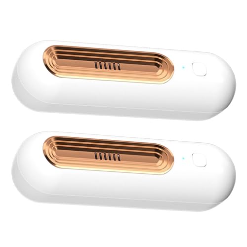 Portable Shoe Odor Elimination Deodorizer with O-zone for Shoes For Sneaker, Boot, Leather Shoes, Refrigerator - color: Gold, style: 2-pack