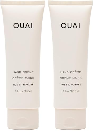 OUAI Hand Cream - Thick, Creamy Balm with Coconut Oil, Murumuru Butter and Shea Butter - Hydrating Moisturizer for Soft Hands - Use Daily to Deeply Nourish Skin (3 Oz) (Pack of 2) - size: 3 Ounce (Pack of 2)