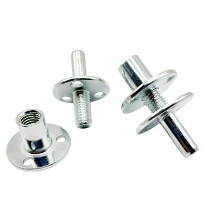 2 Sets M12 Metal Bedpost Connectors Screw-in T-nut Bedpost Connectors for Furniture Hardware Fittings, Sofa Bedpost Locking Connection Tee Nuts.