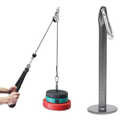 Steel Fixed Bracket Loading Pin with Heavy Duty Carabiner, Gym Fitness Barbell Weight Plate Barbell Plate Weight Tray Freeweight Rod Loading Pin - size: X-Large