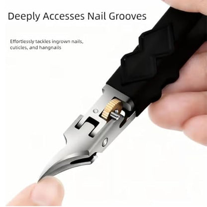 2026 New Black Anti-Slip Grip Gear Lock Nail Clipper Set with Ultra-Sharp Tips for Precise Access to Nail Grooves, Black Nail Clippers, Hard Nails and Ingrown Toenails (Nail Clipper Only) - color: Nail Clipper Only
