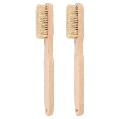 2pcs Bouldering Brush: Climbing Chalk Brush with Bristles and Ergonomic Wooden Handle for Climbing Wall Indoor or Outdoor