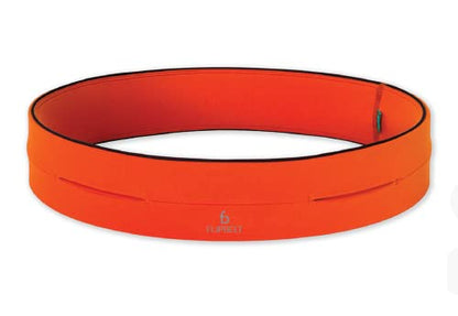 FlipBelt Classic Running Belt, Phone Holder for Running, Money Belt Pouch - color: Neon Punch, size: Large