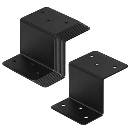 10 Pcs Black Z Brackets,2" High Double Angle Z Clip for Wood Shelves Fixing