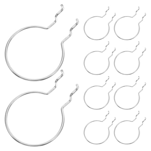 10pcs Stainless Steel Ring Pegboard Hooks Iron Hanging Board Organizer Hardware Accessories for Garage Craft Room Storage Holder