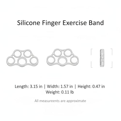 Hand Strengthener Silicone Finger Resistance Band for Grip Training and Extension Exercises - color: Orange