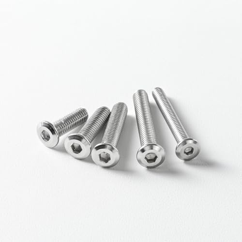 1/4-20 x 2 (15 Pack) Flat Head Hex Socket Cap Screws Bolts, 304 Stainless Steel 18-8, Hex Drive, Bright Finish, Fully Machine Thread - size: 1/4-20 x 2"