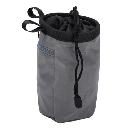 Alomejor Climbing Chalk Bag, Oxford Fabric Chalk Pouch with Adjustable Waist Belt, Large Capacity, Fleece Lined, Zippered Pocket for Rock Climbing Weightlifting Gymnastics