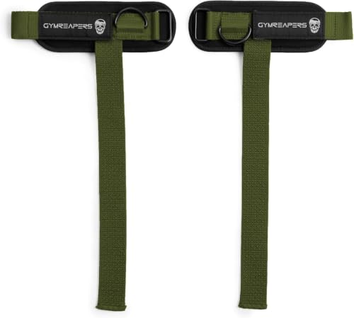 Gymreapers GripLink Lifting Straps – Heavy Duty D-Ring Weight Lifting Wrist Straps with Anti-Slip Silicone Grip Beads, Adjustable Support for Deadlifts, Powerlifting, Cable Machines & Gym Training - color: Green