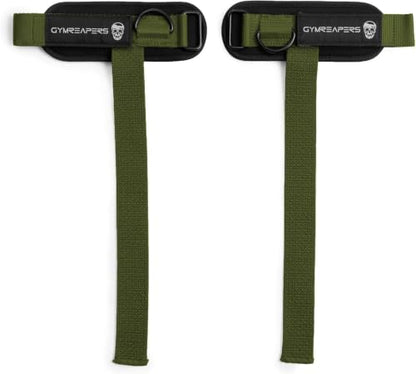 Gymreapers GripLink Lifting Straps – Heavy Duty D-Ring Weight Lifting Wrist Straps with Anti-Slip Silicone Grip Beads, Adjustable Support for Deadlifts, Powerlifting, Cable Machines & Gym Training - color: Green