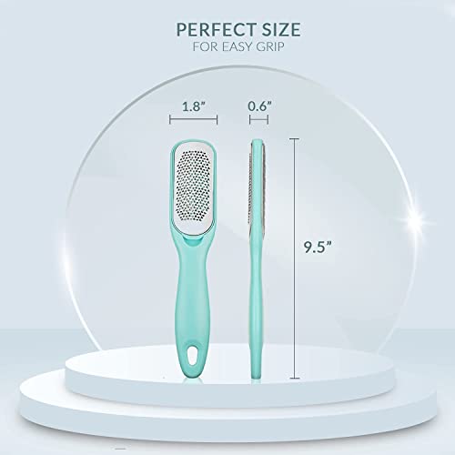 Callus Remover - Dual-Sided Foot File Pedicure Kit | Wet & dry foot scrubber for dead skin - dual-sided rasp & file for smooth heels - pedicure tool for callus & rough skin