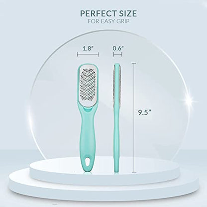 Callus Remover - Dual-Sided Foot File Pedicure Kit | Wet & dry foot scrubber for dead skin - dual-sided rasp & file for smooth heels - pedicure tool for callus & rough skin