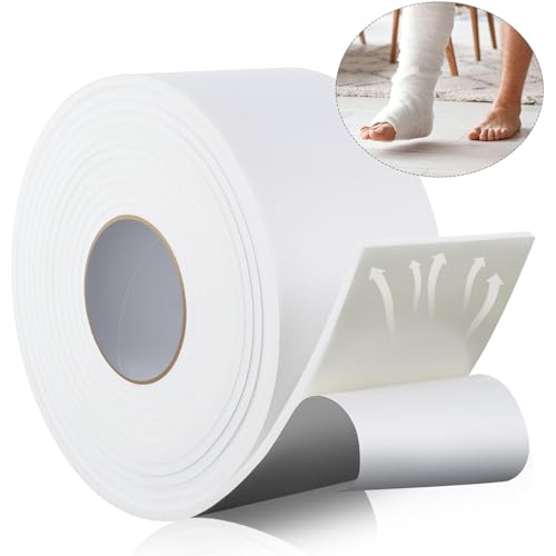 Buryeah 1/4" x 4" x 2.5 Yard Foam Adhesive Cast Padding Medical Foam with Adhesive Back for Sports Injured Areas, Ball of Foot Cushion, Blister Pads, Foot Pain, Splints and Pad (White) - color: White, size: 1/4" X 4" X 2.5 Yard