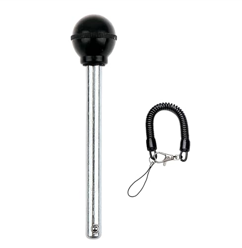 3Pack 3/8" Dia Round Black KNOB Weight Stack Pin Stainless Gym Equipment Locking Weight Loading Pin Strength Training Multifunction Replacement Part ，Free Lanyard (3Pack, Φ3/8in x 2-1/2in) - color: 3Pack, size: Φ3/8in x 2-1/2in