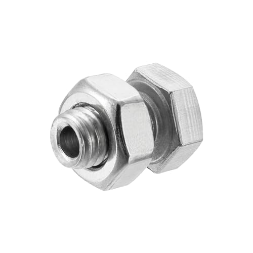 MECCANIXITY M10x16mm Hollow Screw Bolts External Hexagon Fasteners with Nuts, 304 Stainless Steel Pack of 2 - size: M10x16mm