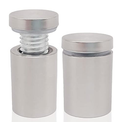 Standoff Screws for Acrylic - 1 x 2 Inch Sign Standoff Mounts Screws by Lantee, Stainless Steel, 25 x 50mm, 20 Pcs - color: Silver, size: 1" x 2" / 25 x 50mm
