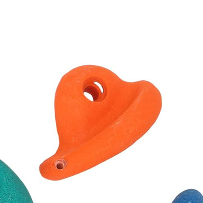 5Pcs Climbing Holds, Colorful Resin Fiber Kids Climbing Rocks, Indoor Outdoor Holds with Mounting Accessories