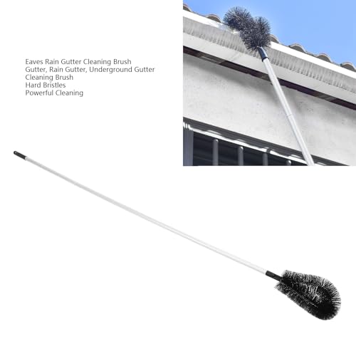 Gutter Cleaning Brush Long Reach Extension Pole Set Roof Eaves Cleaning Tool for Spider Webs Dust Removal Household Cleaning Duster
