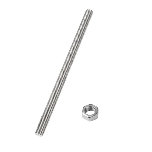Fully Threaded Rod M12 x 350mm 1.75mm Thread Pitch, 304 Stainless Steel Right Hand Threaded Rods Bar Studs for Furniture Machinery Assembly 【with Nuts】 - size: M12 x 350mm