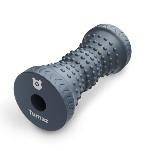 Tumaz Foot Roller for Deep Tissue Massage & Reflexology | Ergonomic Roller | Deep Tissue Massage | Reflexology | Portable Design | Ideal for Foot Recovery - color: Gray