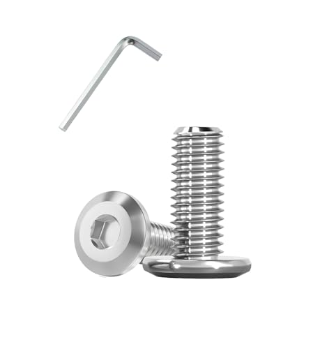 Metuja 5/16-18x1 Flat Head Hex Socket Cap Screws Bolts,304 Stainless Steel Fully Threaded Machine Screws with Hex Key (20PCS) Corrosion-Resistant for Furniture/Machinery - size: 5/16-18 x 1"