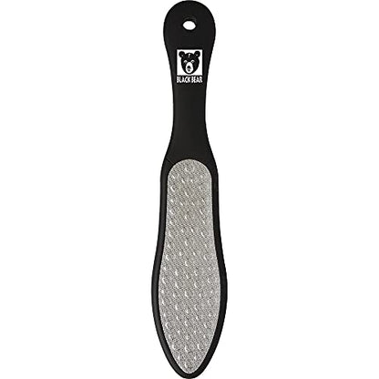 ForPro Black Bear Stainless Steel Pedicure File, Double-Sided | for Shaping & Smoothing Nails, Manicure Nail File, Emery Board, Salon Nail File, Professional Nail File, Nail & Beauty Supply