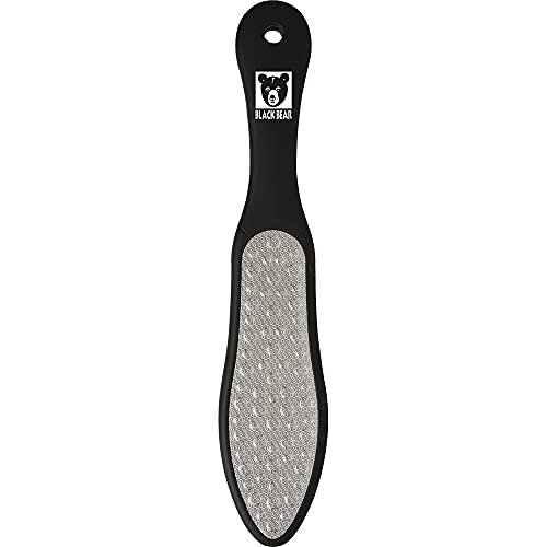 ForPro Black Bear Stainless Steel Pedicure File, Double-Sided | for Shaping & Smoothing Nails, Manicure Nail File, Emery Board, Salon Nail File, Professional Nail File, Nail & Beauty Supply