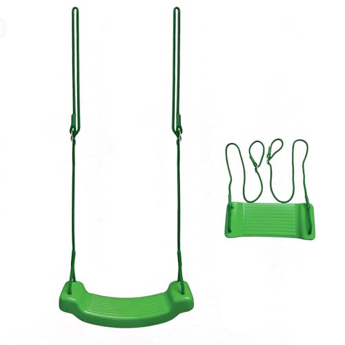 Kids Curved Swing Seat with Adjustable Rope Backyard | Heavy Duty, Anti-Slip, Tree Swing, Indoor & Outdoor Use, Ninja Course Accessories CPSC Approval - size: Rigid Swing
