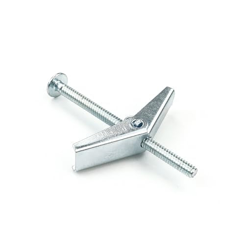 HASWARE Toggle Bolt Zinc Plated Steel and Wing Nut for Hanging Heavy Items on Drywall 1/8 x 2 (25 Pack) - size: 1/8 x 2" (25 Pack)