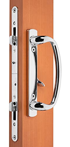 Rockwell Security Charlotte Patio Sliding Door Handle Set Polished Chrome Fits 3-15/16 Inch CTC Screw Holes for Residential Use - color: Polished Chrome