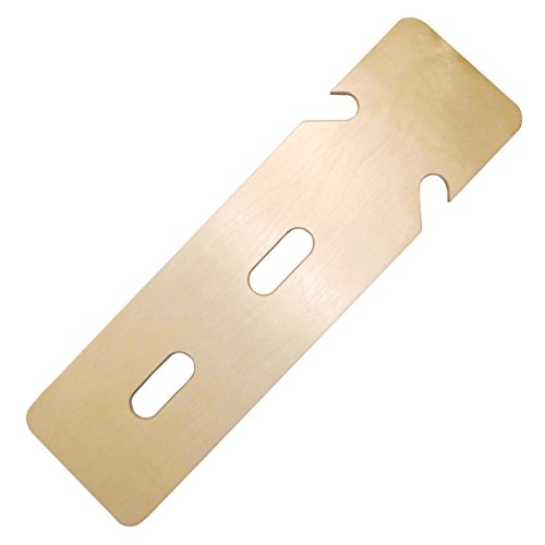 Rehabilitation Advantage Durable Birch Wood Transfer Board with Notches, 3/8” Thick x 28” Long x 8” Wide with Notches and 2 Hand Holes - size: 3/8” Thick x 28” Long x 8” Wide