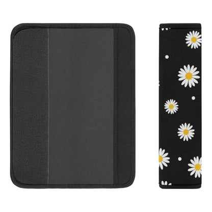 2 Pack Breathable Car Seat Belt Pad for Child, Stroller Pushchair High Chair, Floral Daisies Daisy Neck Strap Covers, Neck and Shoulder Support - color: Pattern 228