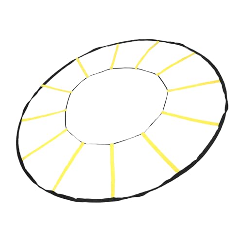 Circular Agility Training Ladder 12 Rungs - Nylon Speed Ladder for Football Soccer Basketball, Portable Footwork Training Equipment for Indoor Outdoor with Storage Bag