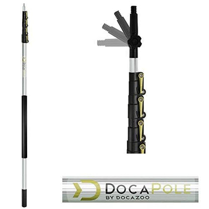 DOCAZOO Extension Telescoping Pole 7-28 Ft | High Reach Extension Pole for Cleaning, Dusting, Window Washing & Painting - Indoor & Outdoor Use (Pole Only) - size: 28 Ft, style: Pole Only